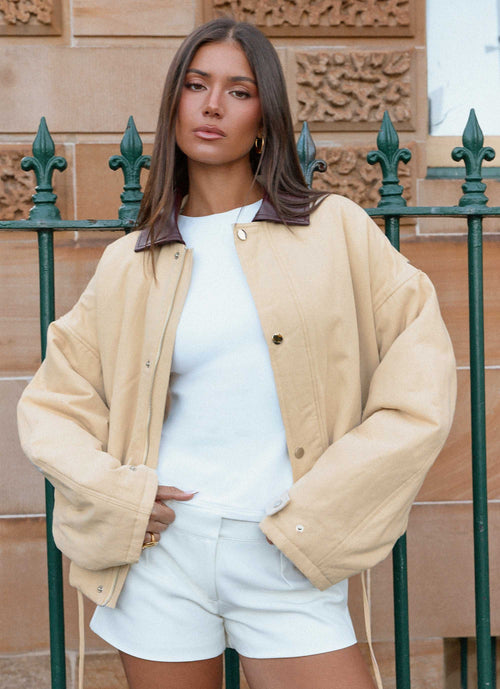 Airplane Mode Twill Blouson Jacket - Natural