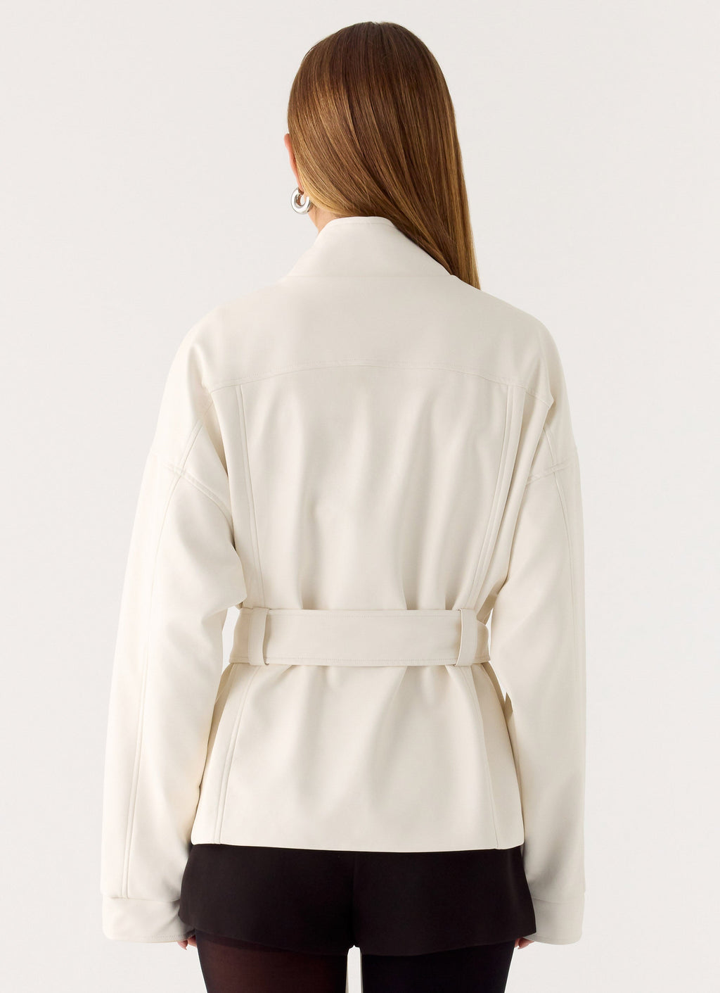 City Light Tie Waist Trench Jacket - Ivory