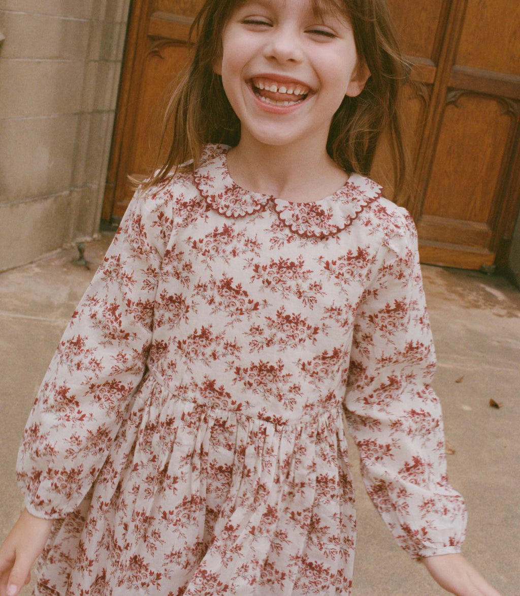 DARA DRESS -- IVORY ROSIER FLORAL