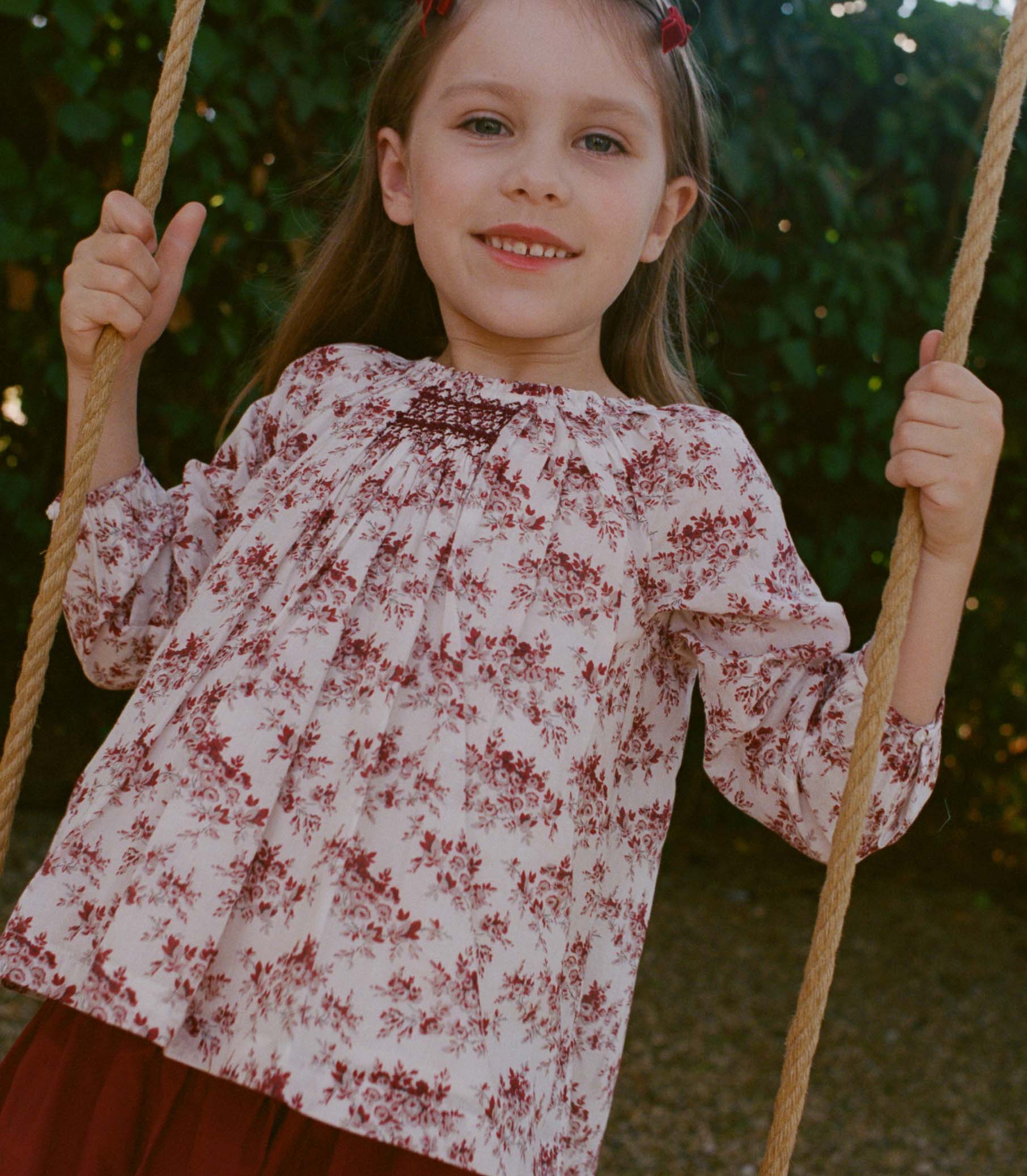 ISABEAU TOP -- IVORY ROSIER FLORAL