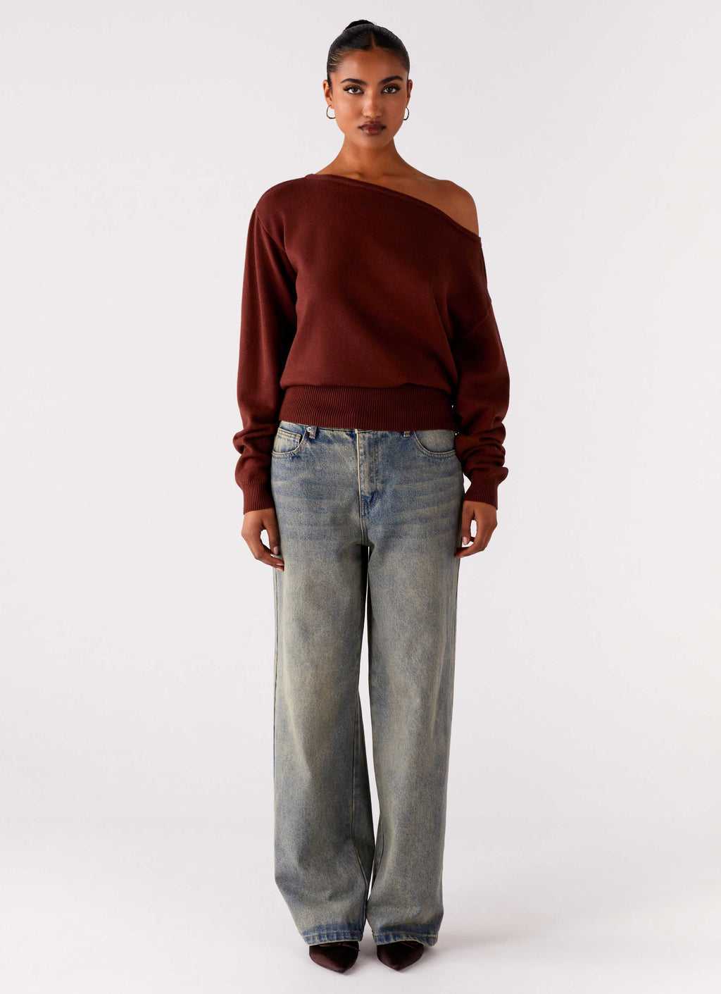 Jaelin Asymmetric Top - Chocolate