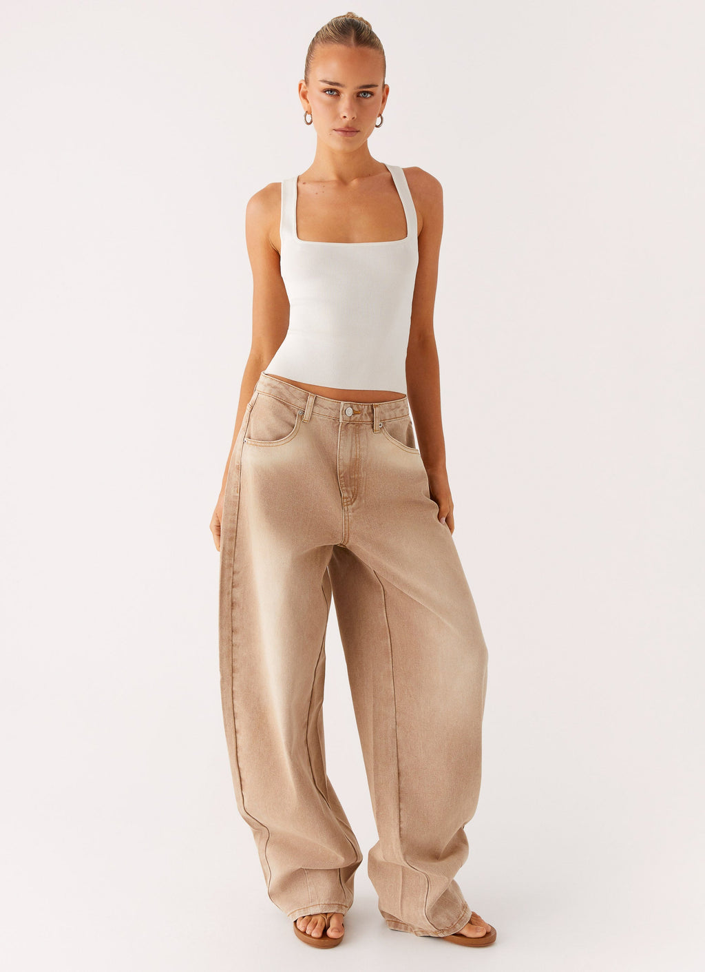 Khalil Baggy Jeans - Tan