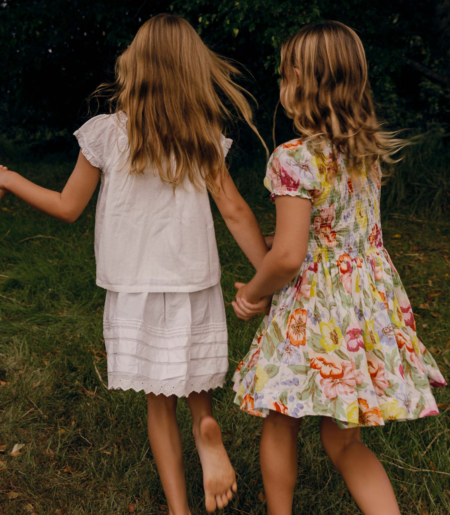 MAE DRESS -- BLANC ANEMONE BLOOM