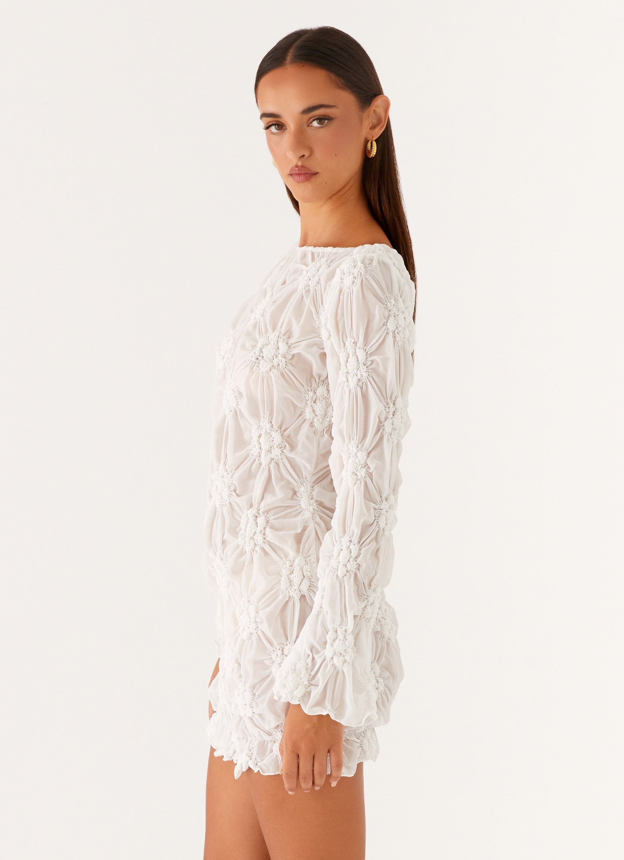 Mia Long Sleeve Dress - Ivory
