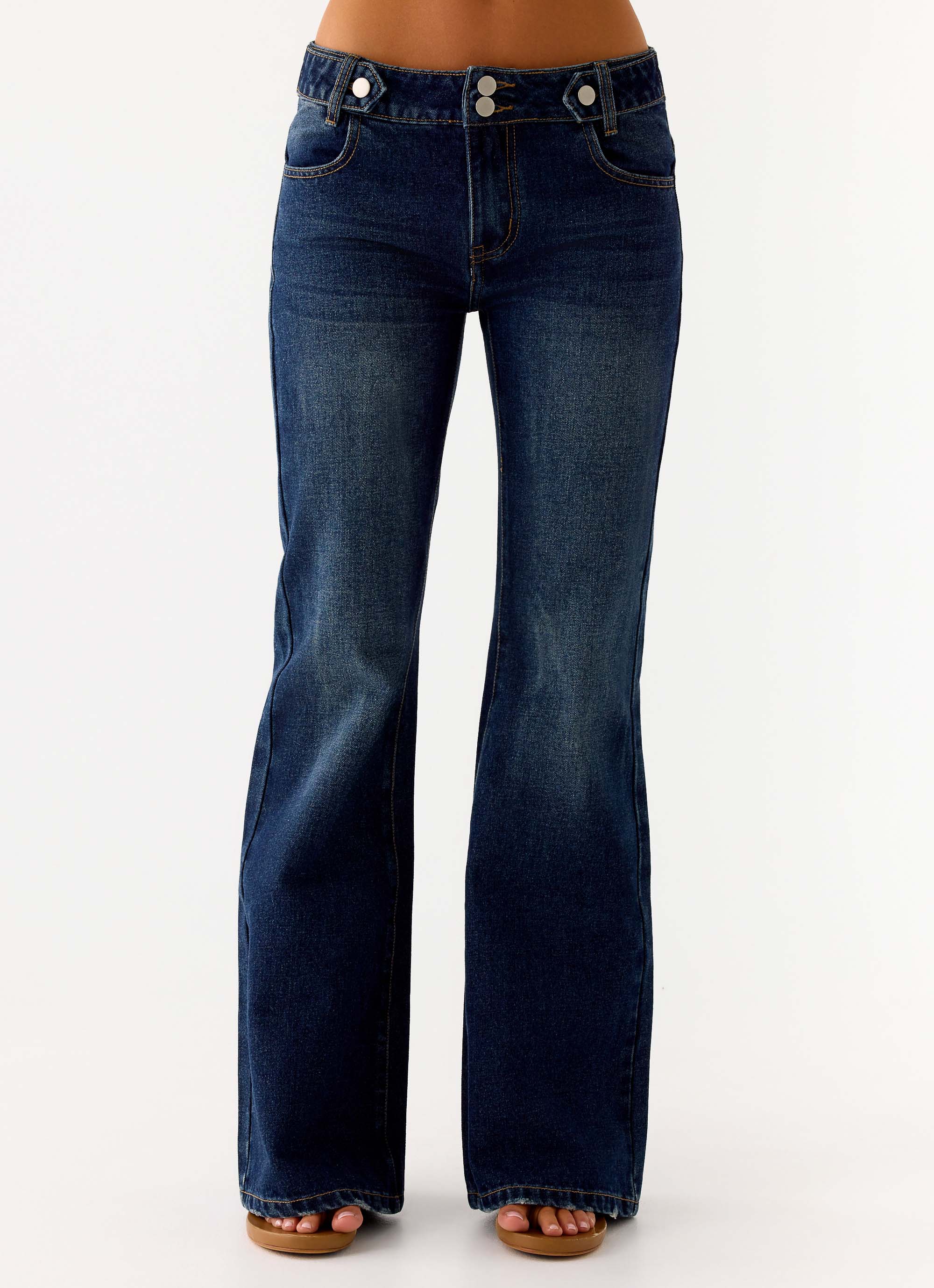 Nalani Low Rise Denim Jeans - Washed
