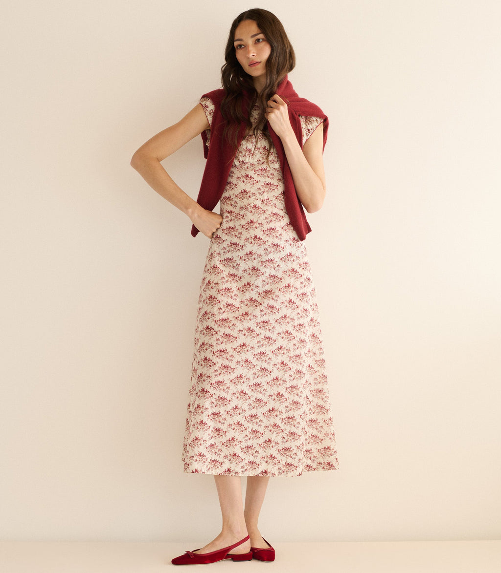 RAPHAELA DRESS -- IVORY ROSIER FLORAL