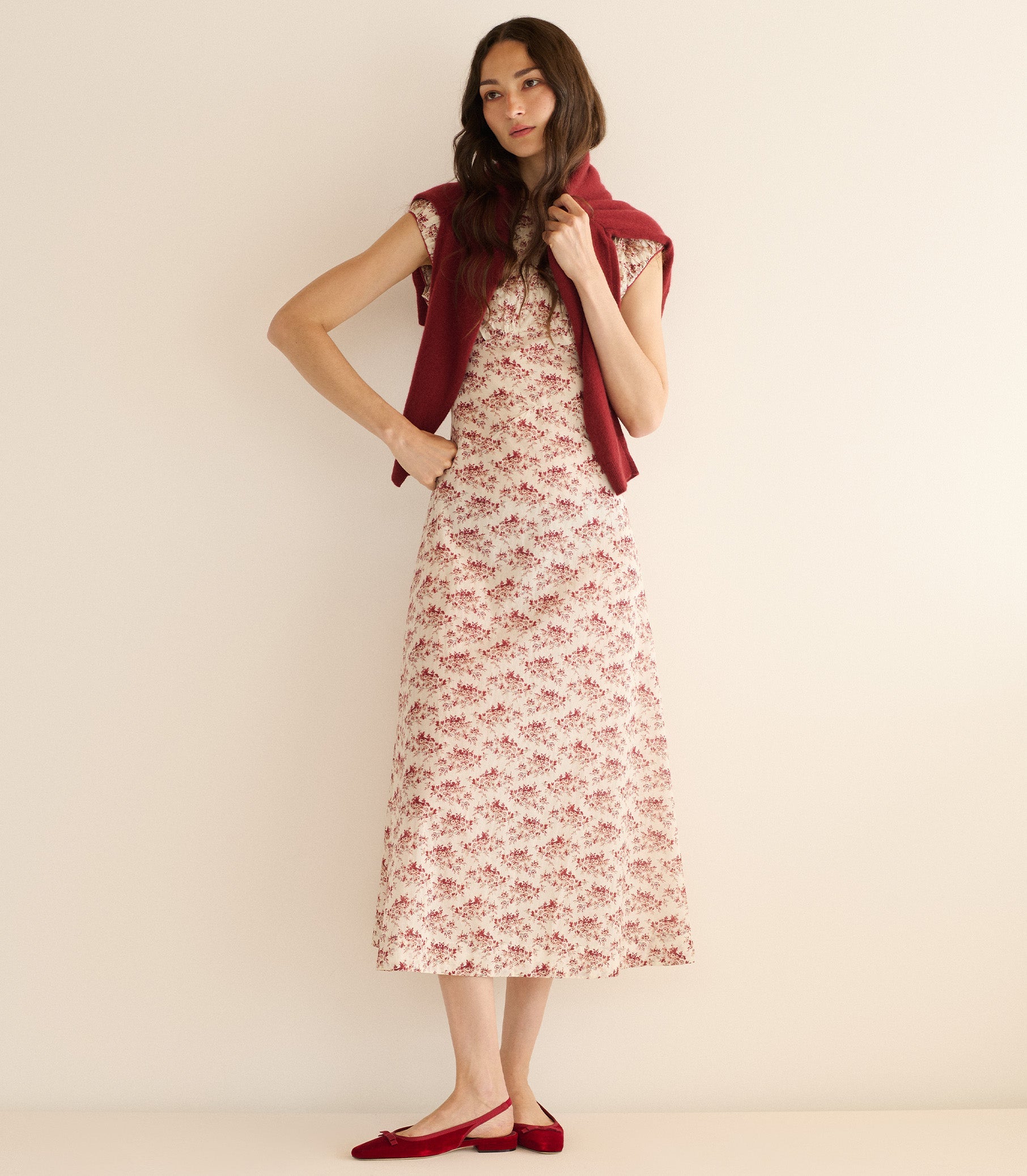RAPHAELA DRESS -- IVORY ROSIER FLORAL