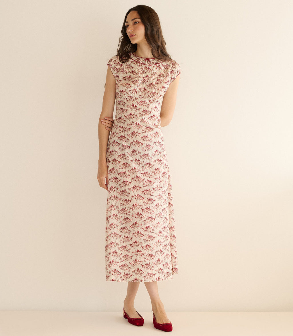 RAPHAELA DRESS -- IVORY ROSIER FLORAL