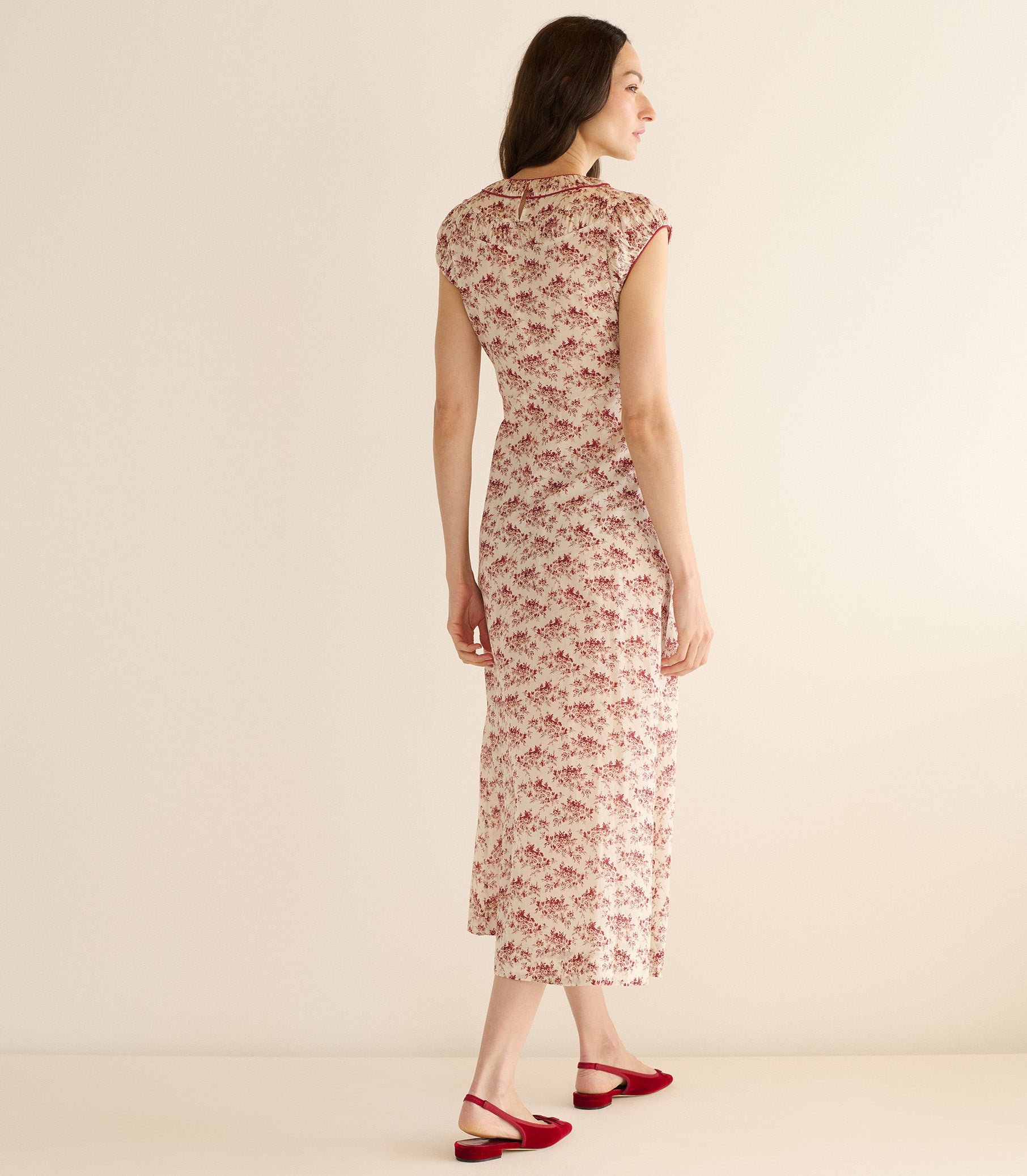 RAPHAELA DRESS -- IVORY ROSIER FLORAL